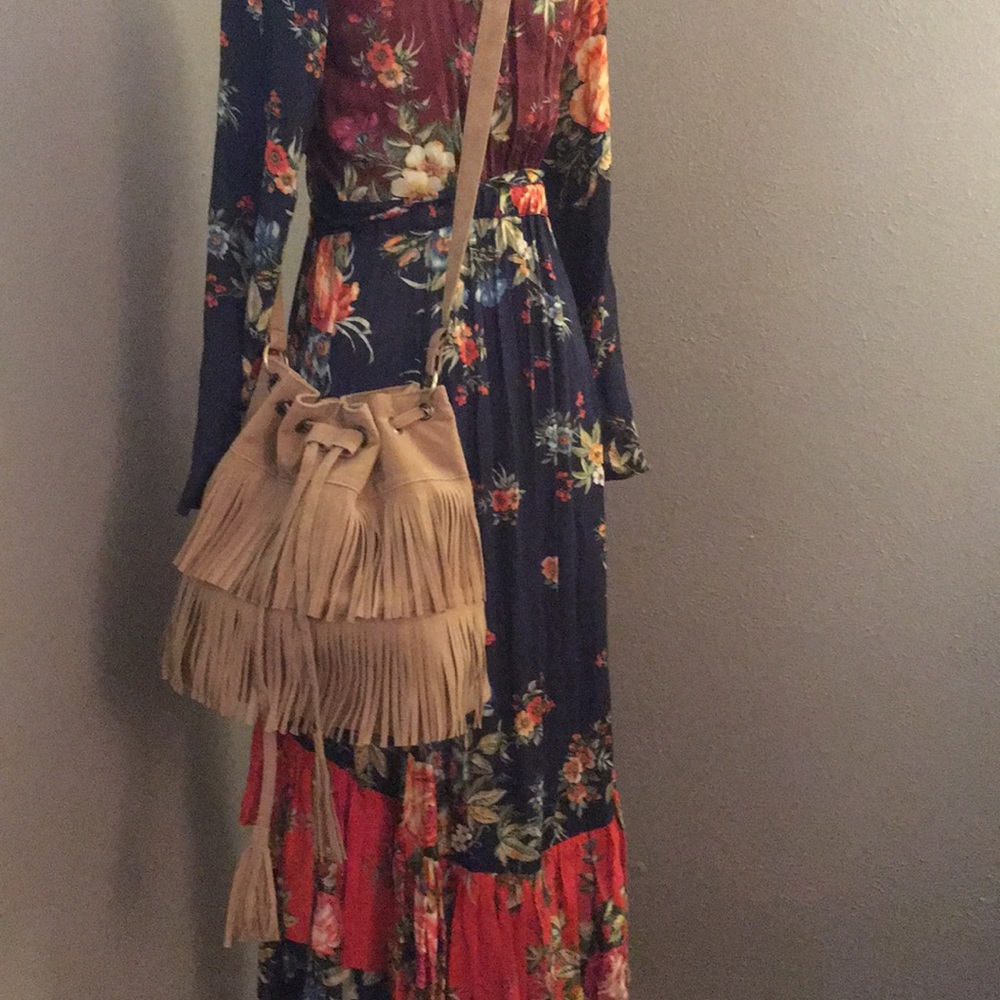 Brand New Faux Suede Crossbody Bag - Picture 2 of 4